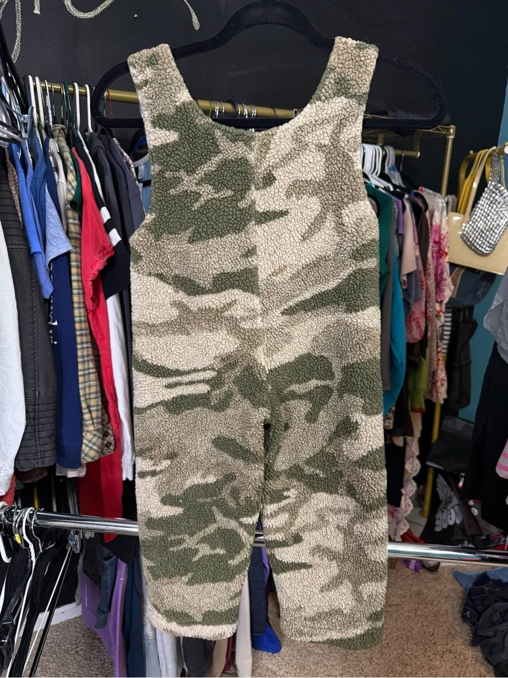 Cabela’s Toddler 4T Sherpa Fleece Camo Overalls Cozy Hunting Romper